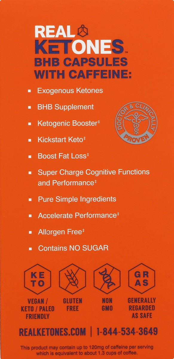 slide 5 of 9, Real Ketones Dietary Supplement For Weight Loss, 60 ct