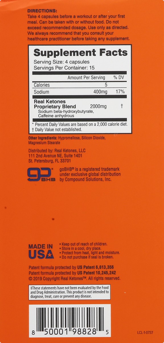 slide 9 of 9, Real Ketones Dietary Supplement For Weight Loss, 60 ct