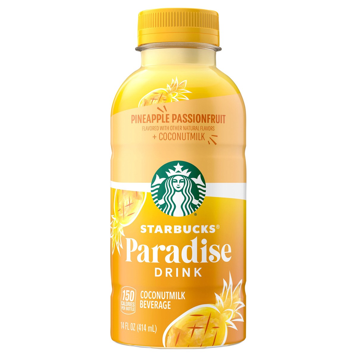 slide 1 of 1, Starbucks Coconutmilk Beverage, Pineapple Passionfruit, Paradise Drink, 14 fl oz