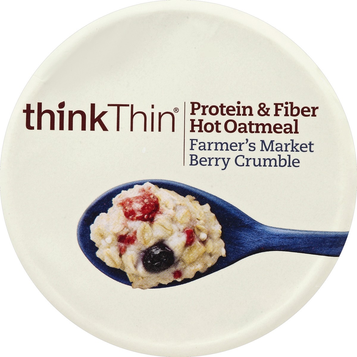 slide 2 of 3, thinkthin Hot Oatmeal Farmers Market Berry Crumble Bowl, 1.76 oz