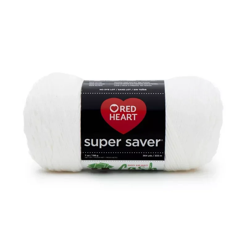 slide 1 of 7, Red Heart Super Saver Yarn - White, 7 oz