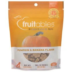 Fruitables Baked Pumpkin & Banana Flavor Dog Treats 7 oz