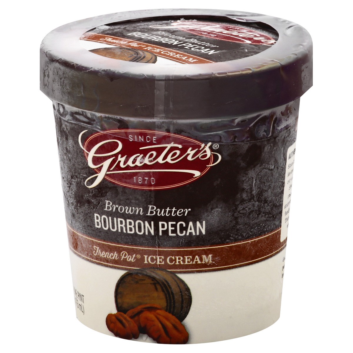 slide 7 of 9, Graeter's French Pot Brown Butter Bourbon Pecan Ice Cream 1 pt, 1 pint