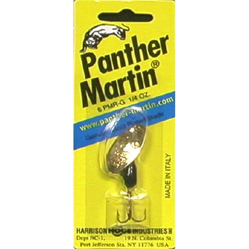 slide 1 of 1, Panther Martin Spinner Gold, 1/4 oz -