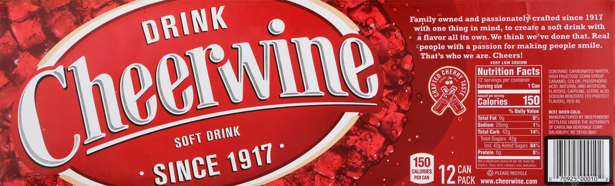 slide 12 of 13, Cheerwine 12 Pack Soft Drink 12 - 12 fl oz - 12 ct, 12 ct