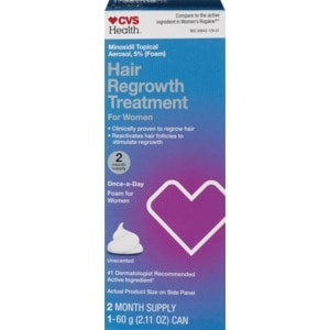 slide 1 of 1, CVS Health Hair Regrowth Treatment Foam For Women, 2.11 oz