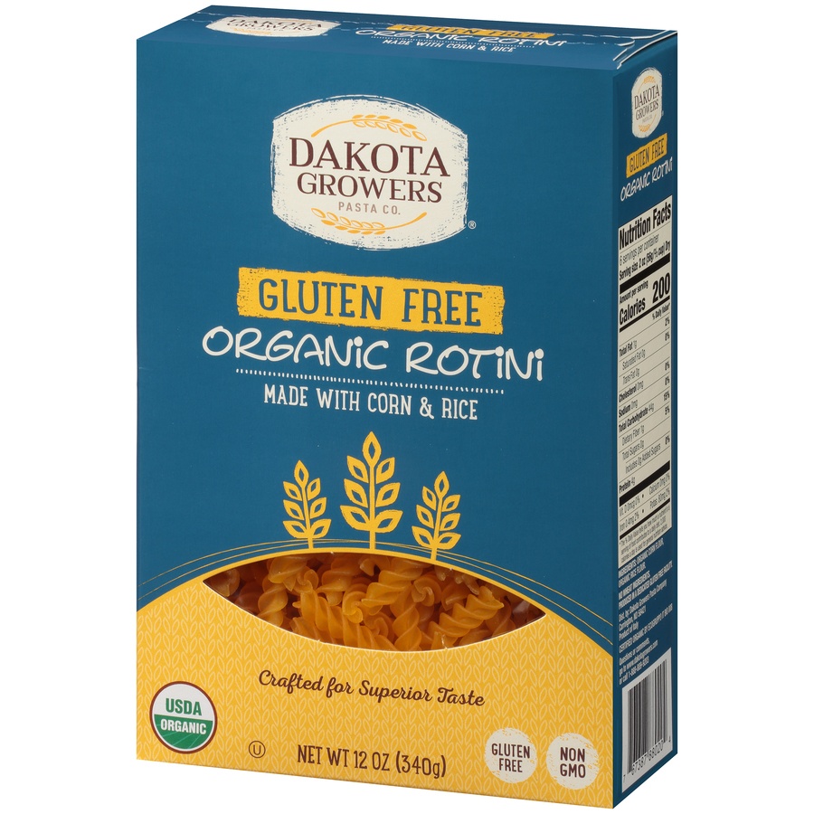 slide 3 of 8, Dakota Growers Pasta Co. Gluten Free Organic Rotini, 12 oz
