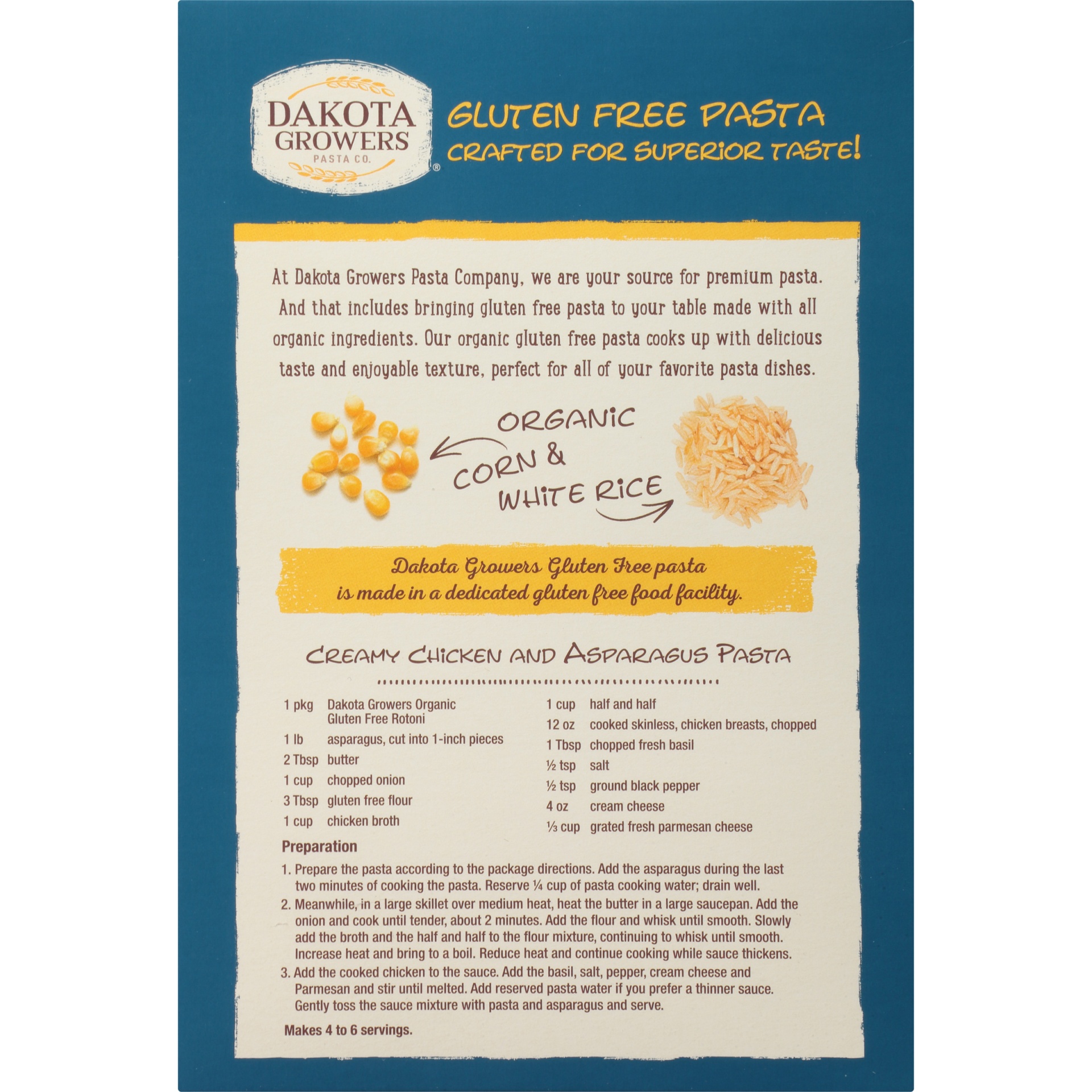 slide 6 of 8, Dakota Growers Pasta Co. Gluten Free Organic Rotini, 12 oz