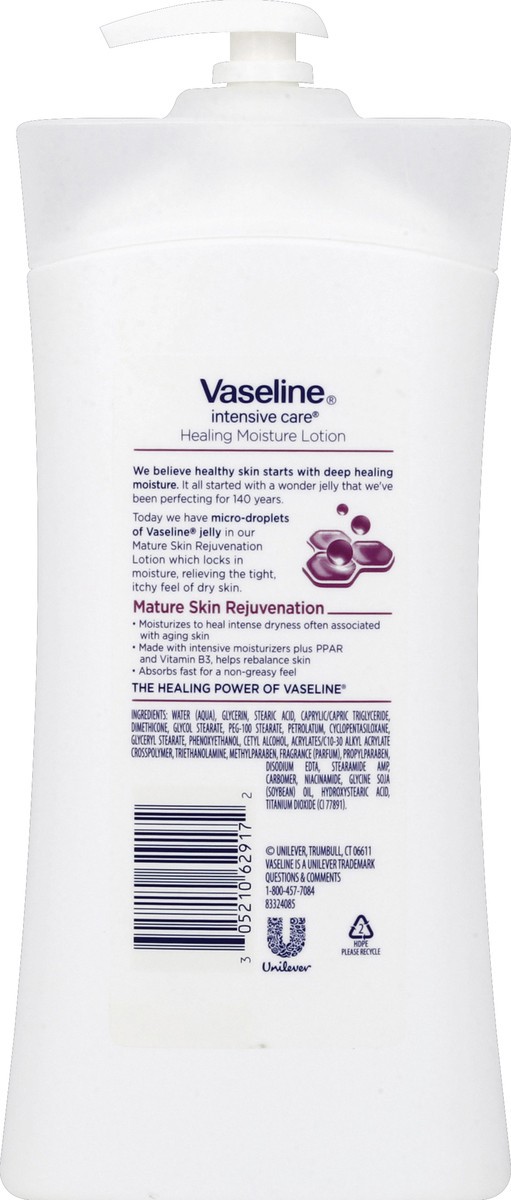 slide 6 of 6, Vaseline Intensive Care Healing Moisture Lotion Mature Skin Rejuvenation, 20.3 oz