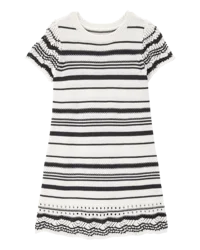 Oshkosh Kid Striped Sweater Dress Black, White 7