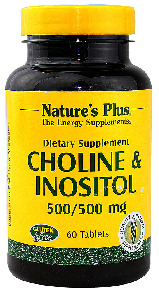 slide 1 of 1, Nature's Plus Choline & Inositol 500 Mg Tablets, 60 ct