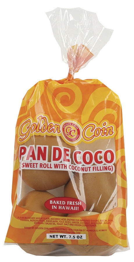 slide 1 of 1, Golden Coin Pan De Coco Coconut Sweet Bread, 7.5 oz