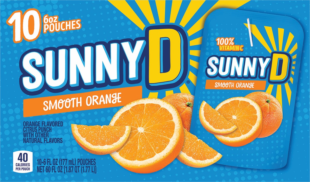 slide 8 of 8, Sunny D Smooth Orange Citrus Punch - 10 ct, 10 ct