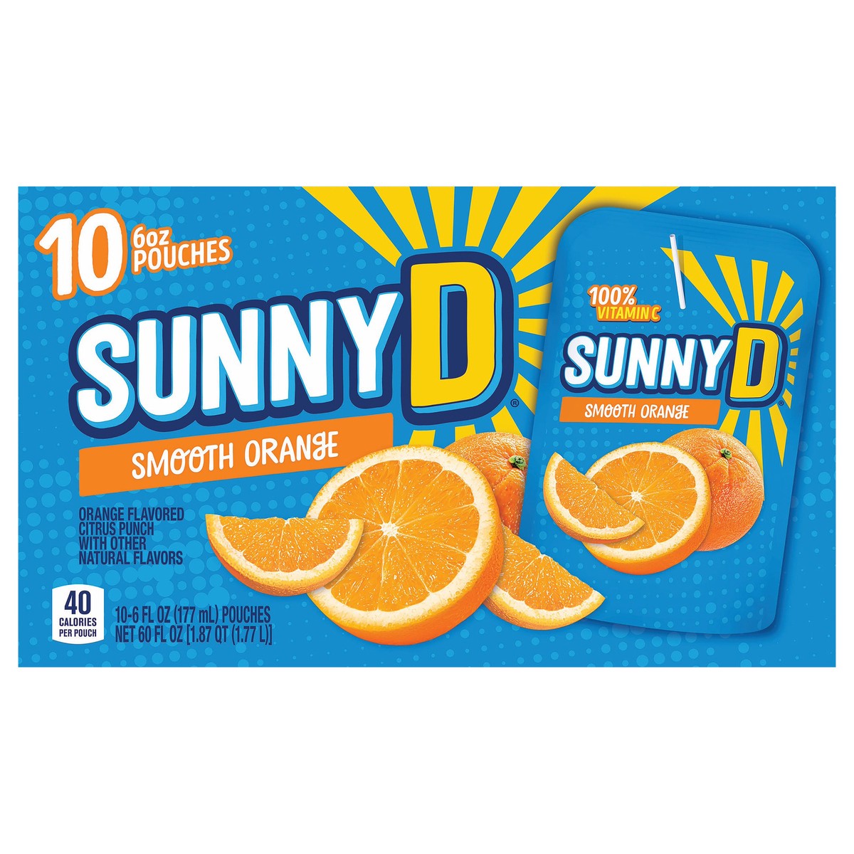 slide 4 of 8, Sunny D Smooth Orange Citrus Punch - 10 ct, 10 ct