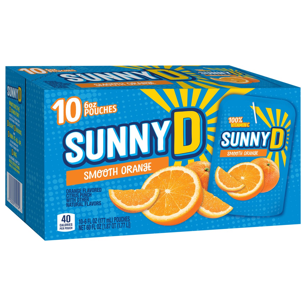 slide 2 of 8, Sunny D Smooth Orange Citrus Punch - 10 ct, 10 ct