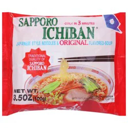 Sapporo Ichiban Japanese Style Original Flavored Noodles & Soup 3.5 oz