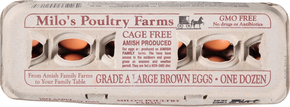 slide 6 of 9, Milo's Poultry Farms Eggs Large 12 ea, 12 ct