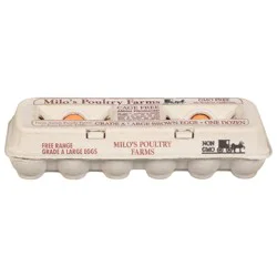 Milo's Poultry Farms Eggs Large 12 ea