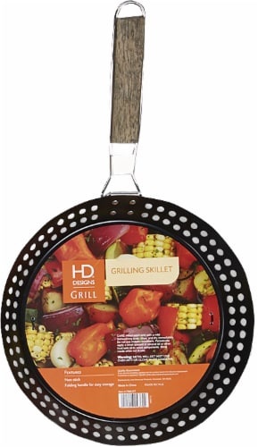 slide 1 of 1, HD Designs Grill Nonstick Barbeque Grilling Skillet - Black, 1 ct