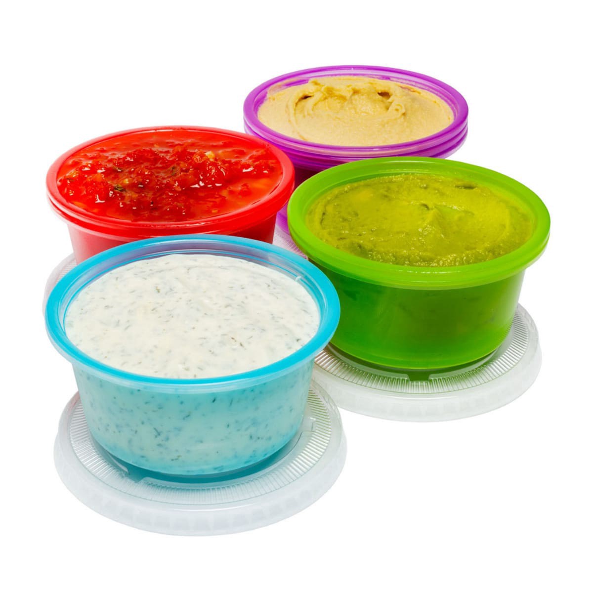 slide 5 of 5, Kolorae Colored Portion Cups with Lids, 6.7 oz, 198 ml, 12 ct