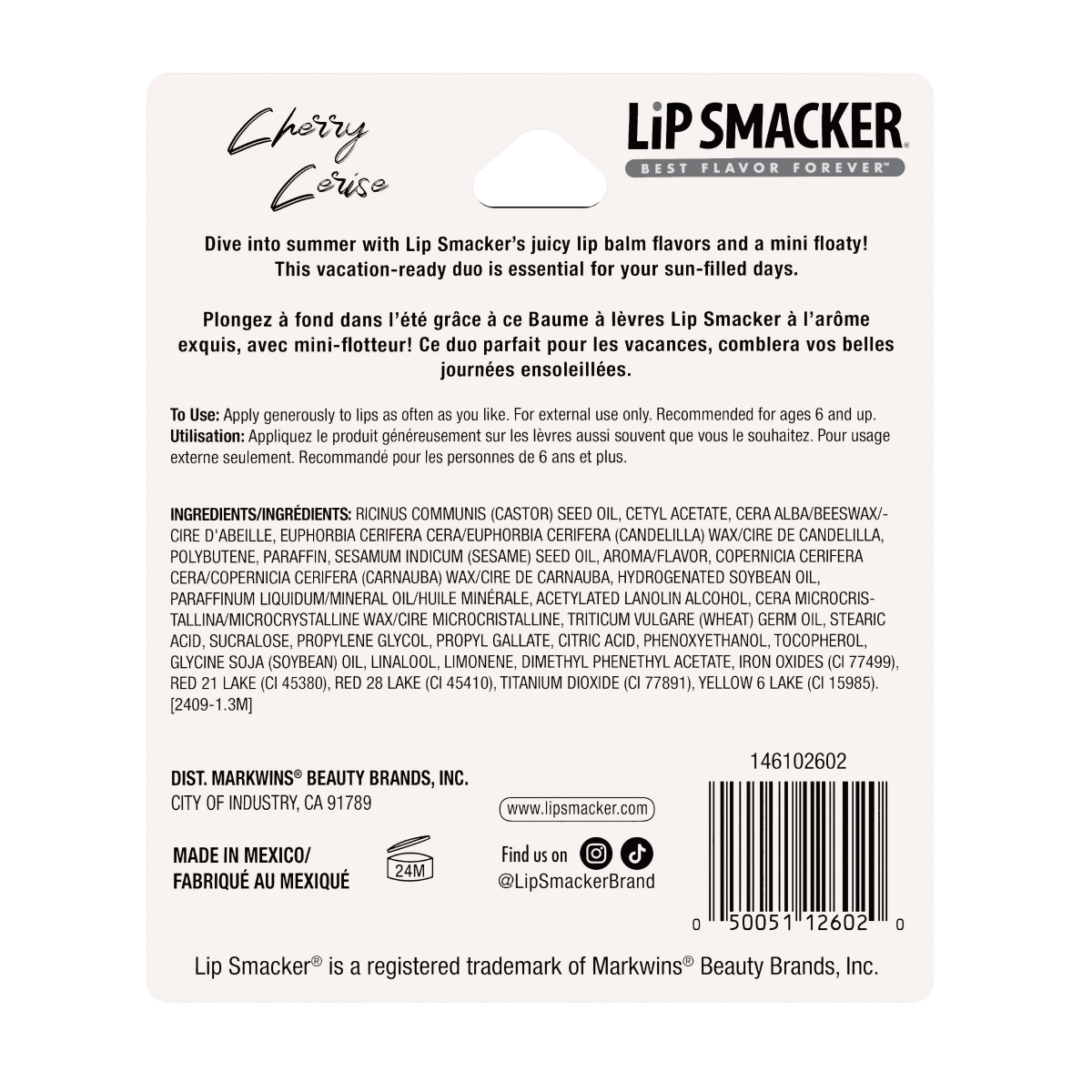 slide 4 of 5, LIP SMACKER LipSmackers Cherry Lip Balm & Floaty, 1 ct