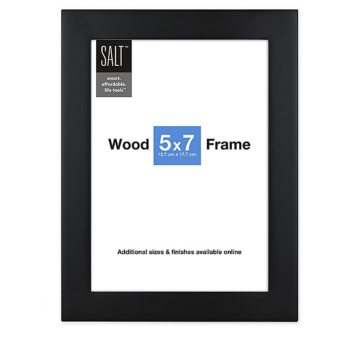 slide 1 of 2, SALT Matted Wood Picture Frame - Black, 5 in x 7 in