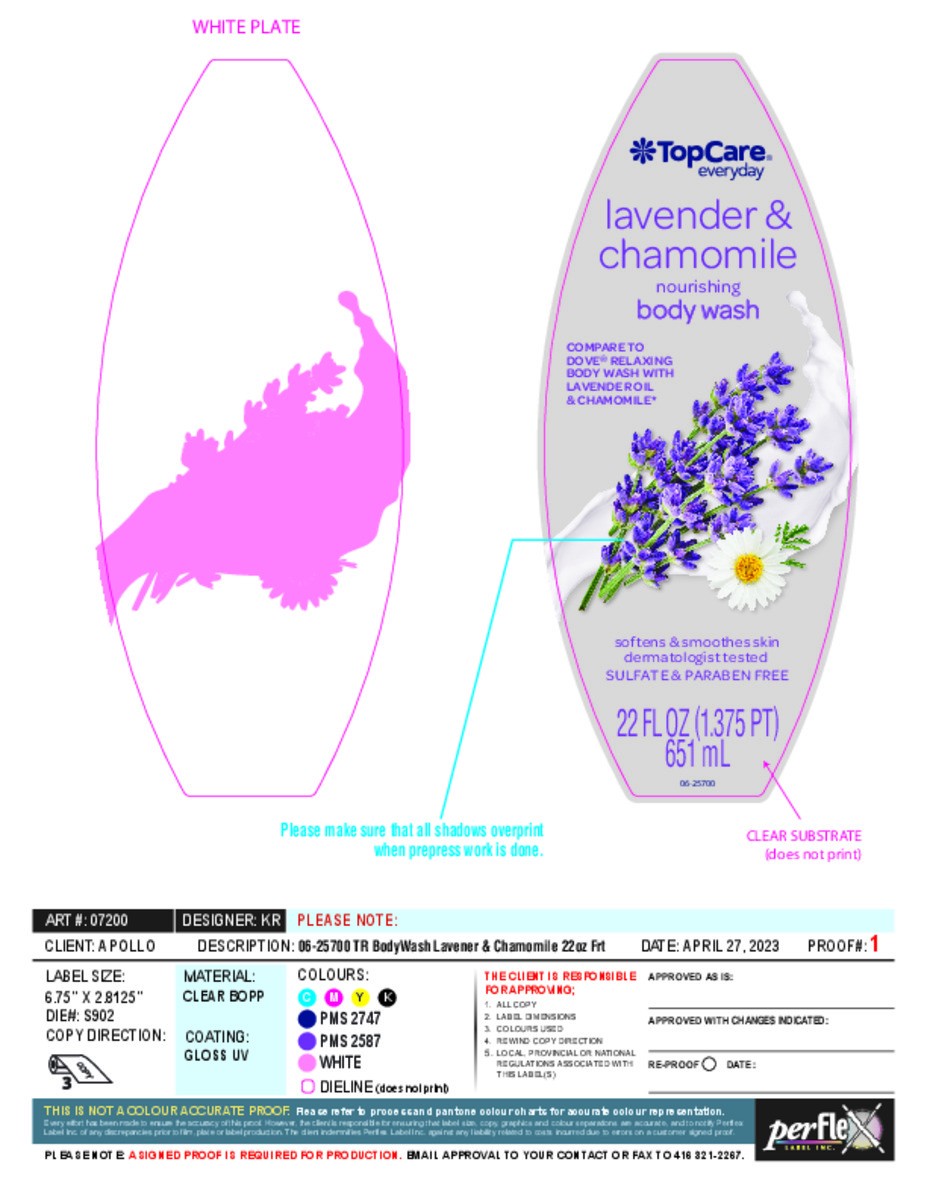 slide 2 of 14, Tcare Body Wsh Lav/Cham, 22 fl oz