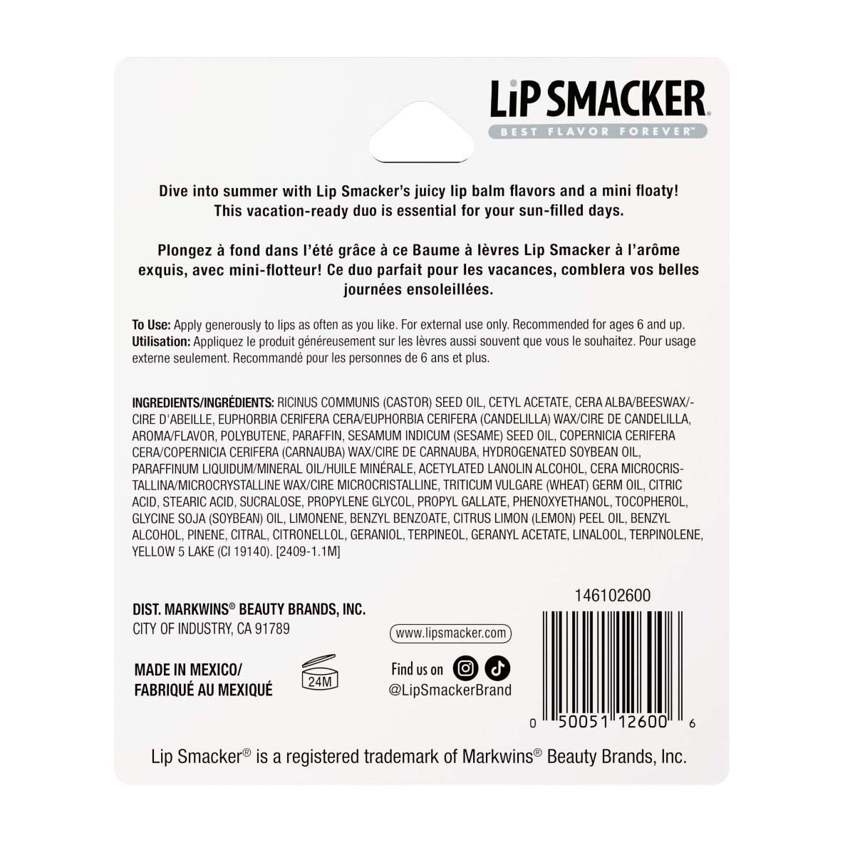 slide 2 of 5, LIP SMACKER LipSmackers Lemon Lip Balm & Floaty, 1 ct