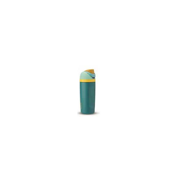 slide 1 of 1, Owala Kids Stainleess Steel Freesip Yellow/Teal, 16 oz