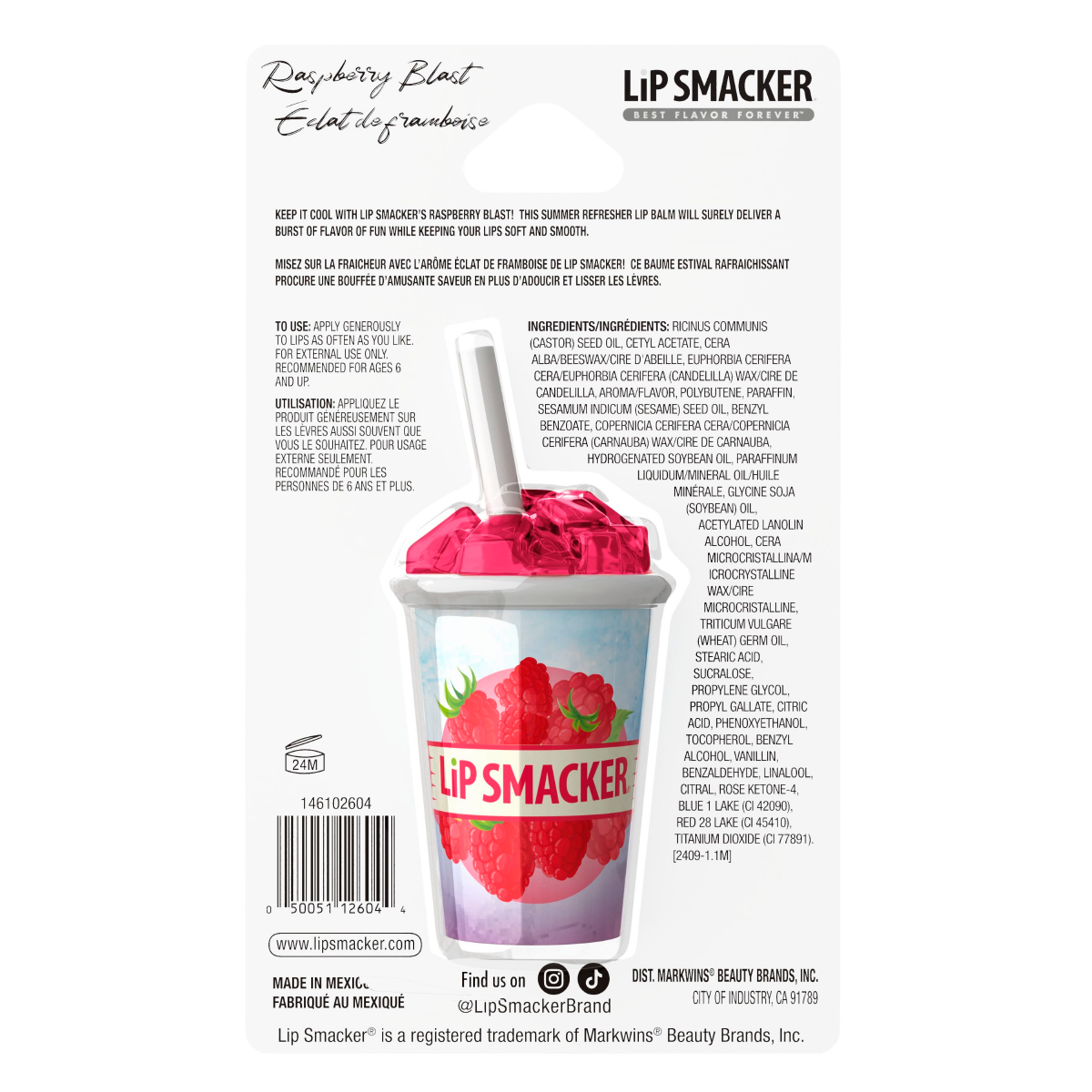 slide 4 of 4, LIP SMACKER LipSmackers Raspberry Blast Summer Refresher Lip Balm, 1 ct