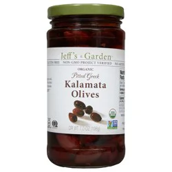 Jeff's Garden Organic Pitted Greek Kalamata Olives - 7 oz