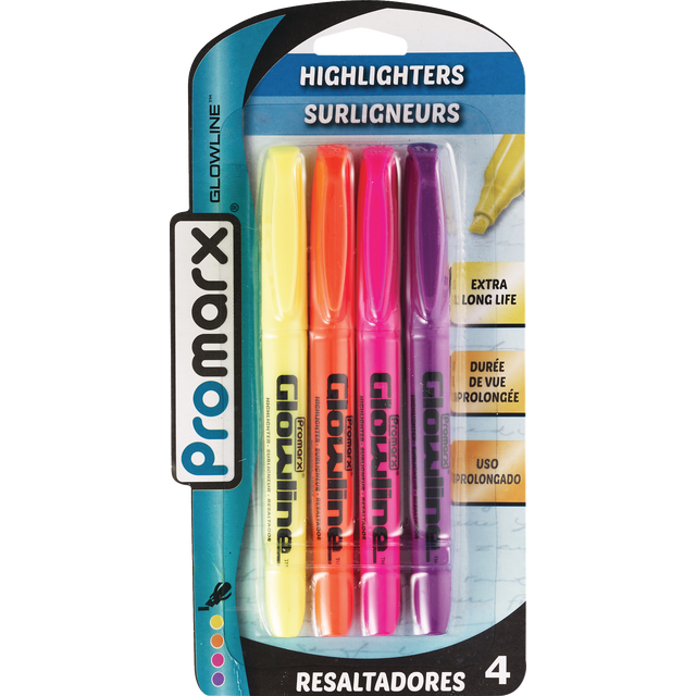 slide 1 of 1, BIC Promarx Stick Higlighter, 4 ct