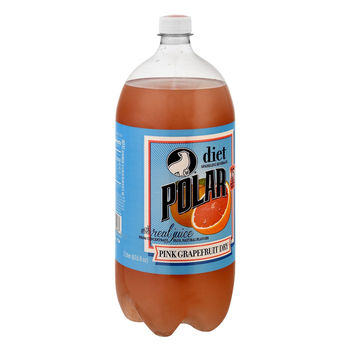 slide 2 of 10, Polar Diet Sparkling Beverage Pink Grapefruit Dry, 2 liter