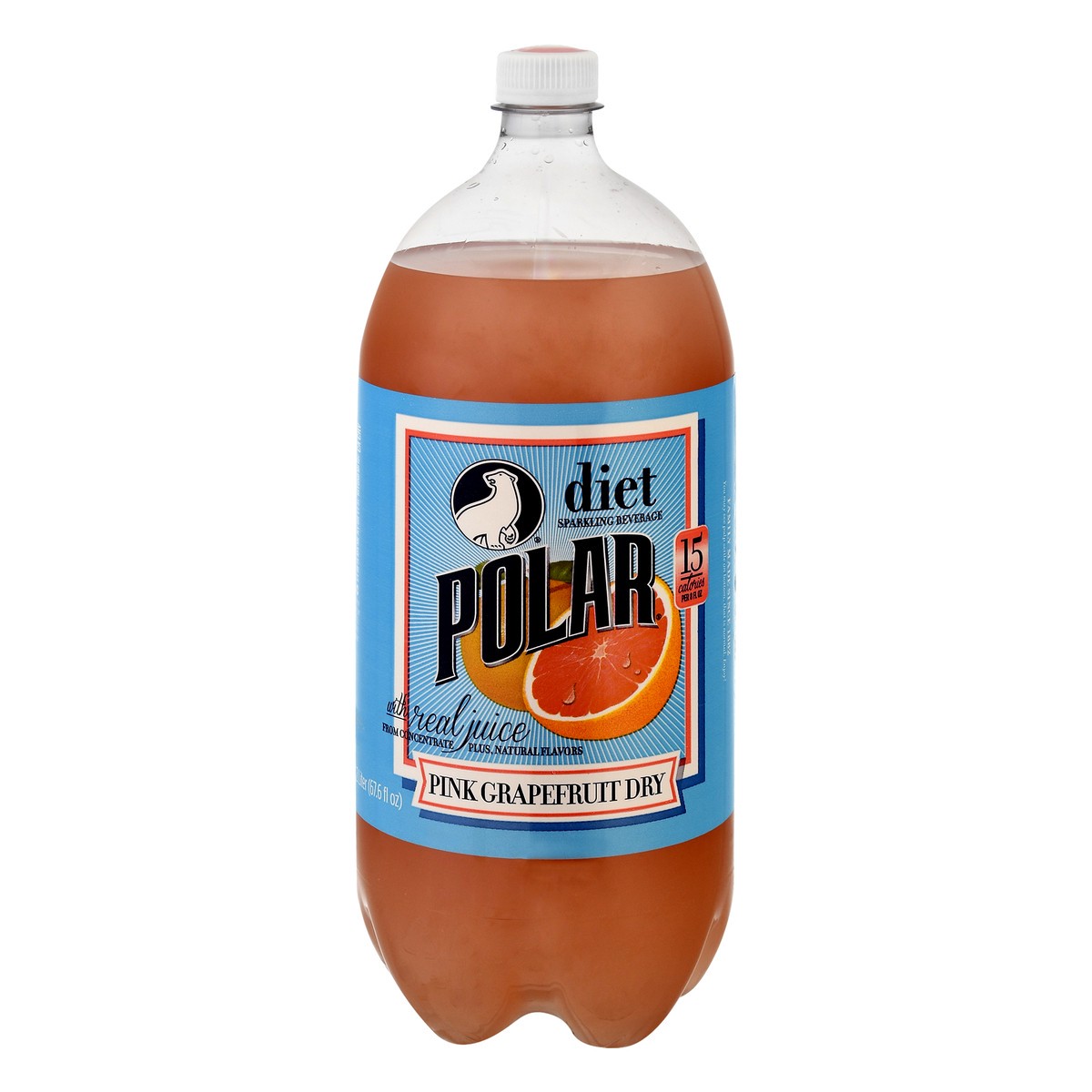 slide 1 of 10, Polar Diet Sparkling Beverage Pink Grapefruit Dry, 2 liter