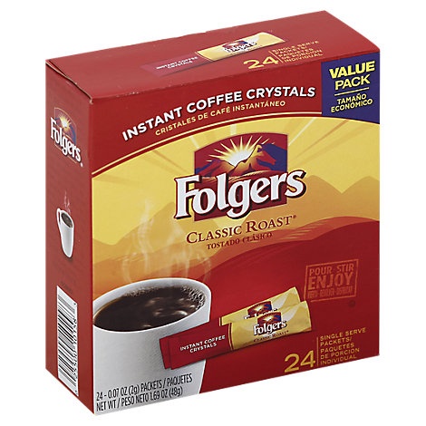slide 1 of 1, Folgers Coffee Singles Classic Roast Value Pack Box, 24 ct0.07 oz