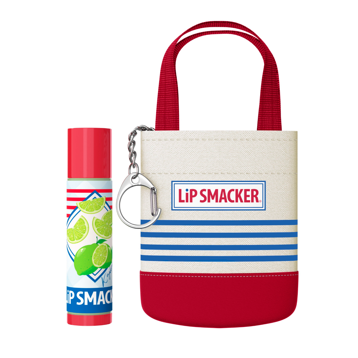 slide 3 of 4, LIP SMACKER LipSmackers LipBalm Tote Key Lime 0.14oz, 0.14 oz