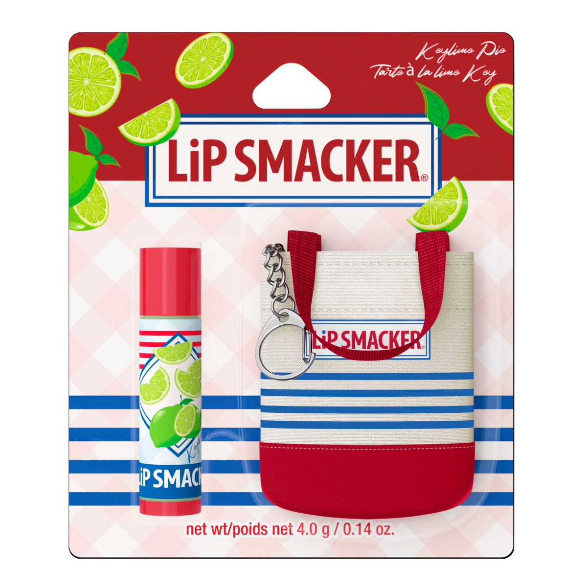 slide 1 of 4, LIP SMACKER LipSmackers LipBalm Tote Key Lime 0.14oz, 0.14 oz