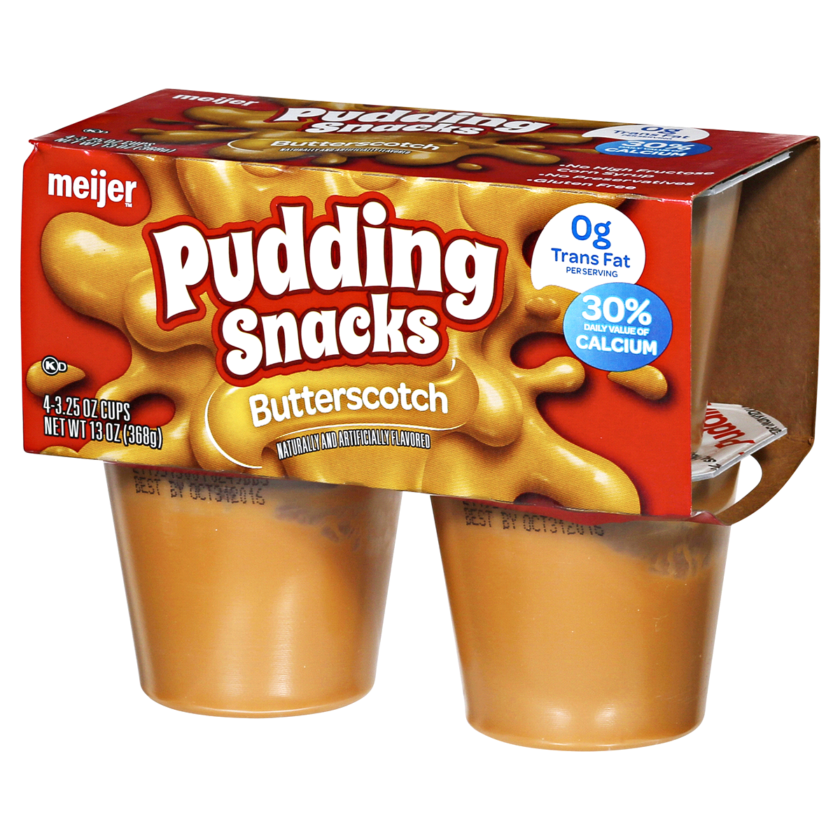 slide 3 of 6, MEIJER PUDDING SNACK BUTTERSCOTCH, 4/3.25 oz