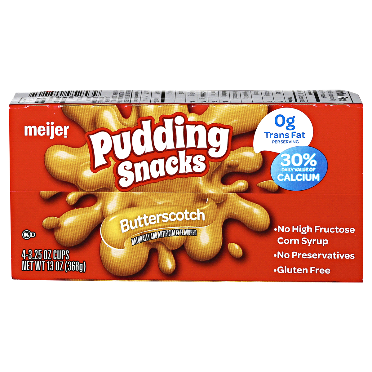 slide 4 of 6, MEIJER PUDDING SNACK BUTTERSCOTCH, 4/3.25 oz