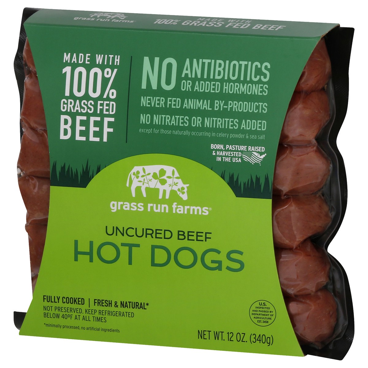 slide 10 of 10, Grass Run Farms Uncured Beef Hot Dogs 12 oz, 12 oz