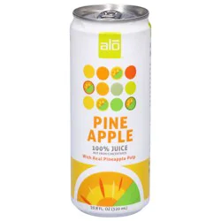 ALO Pineapple 100% Juice with Real Pineapple Pulp - 10.8 fl oz