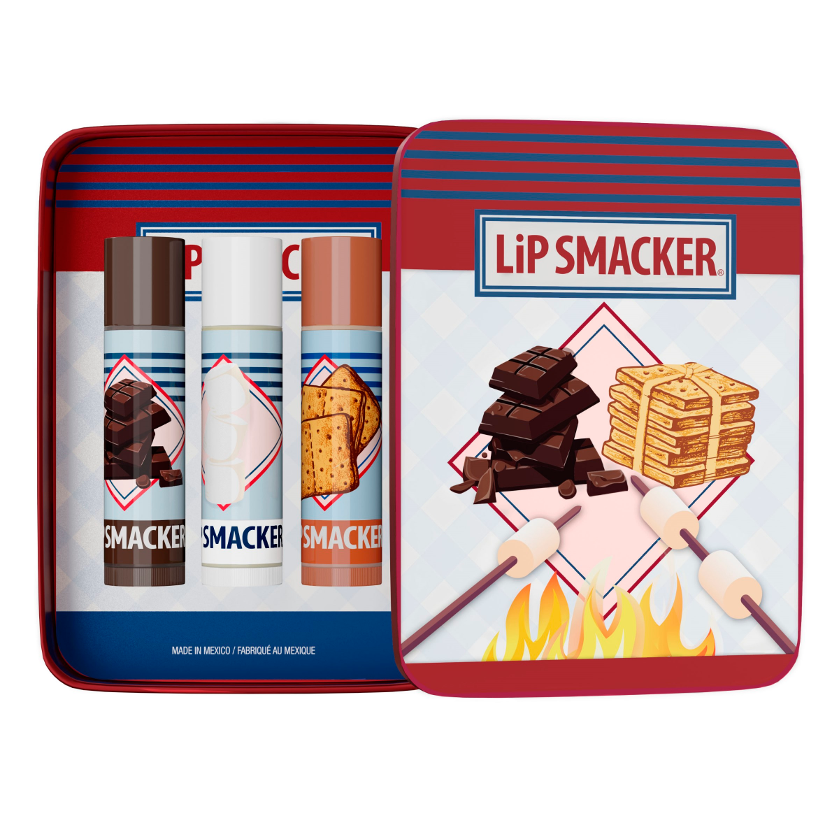 slide 3 of 4, LIP SMACKER LipSmackers S'mores Lip Balm Trio Tin, 1 ct
