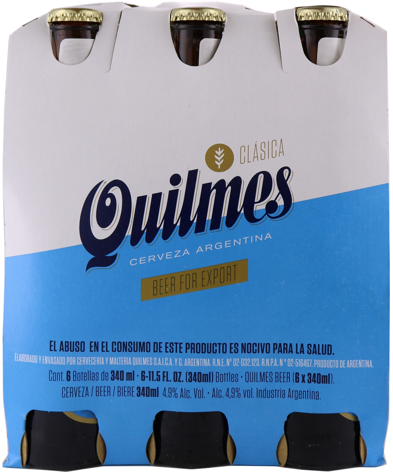 slide 1 of 1, Quilmes Quilmes Argentinian Beer, 6 ct; 11.5 oz