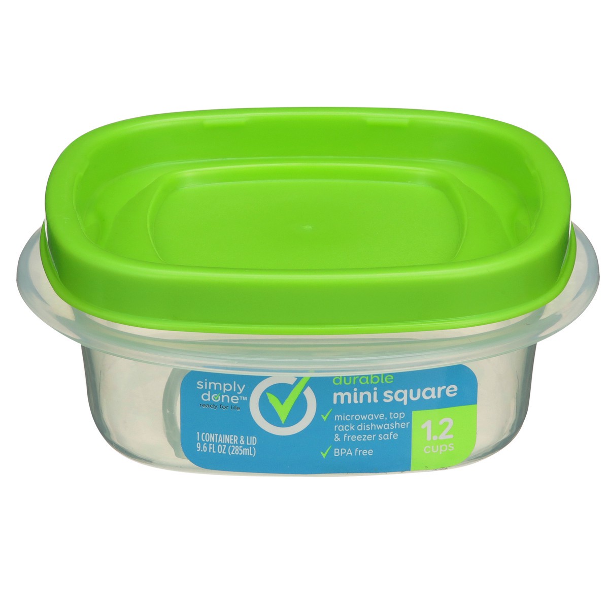 Simply Done Durable Small Square Container & Lid