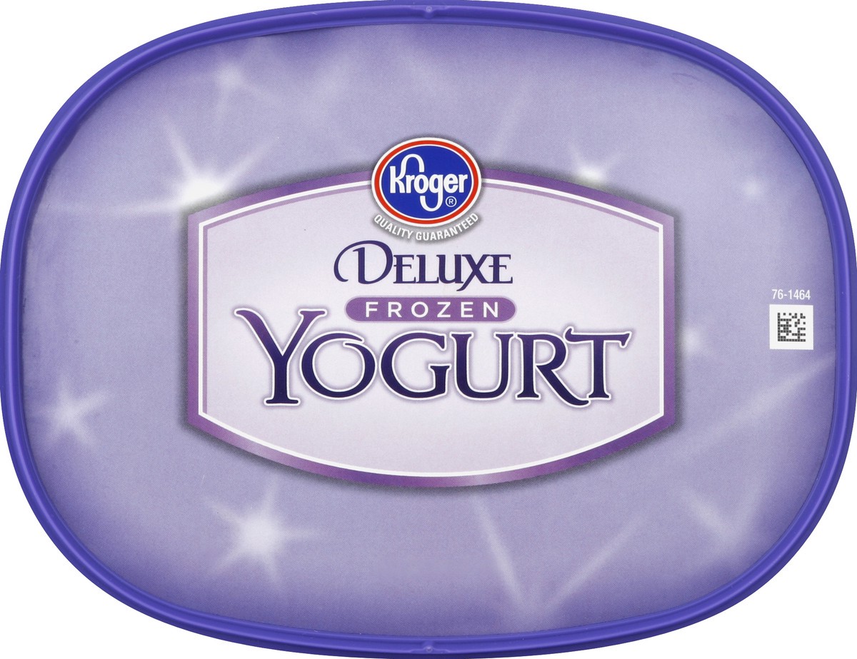 slide 3 of 6, Kroger Deluxe Lowfat Chocolate Frozen Yogurt, 48 fl oz