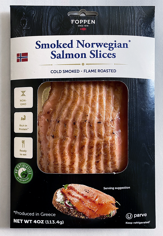 slide 1 of 2, Foppen Smoked Norwegian Salmon Slices Flame Roasted, 4 oz