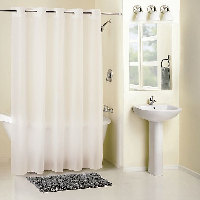 slide 1 of 2, Hookless Frosty Shower Curtain - White, 1 ct