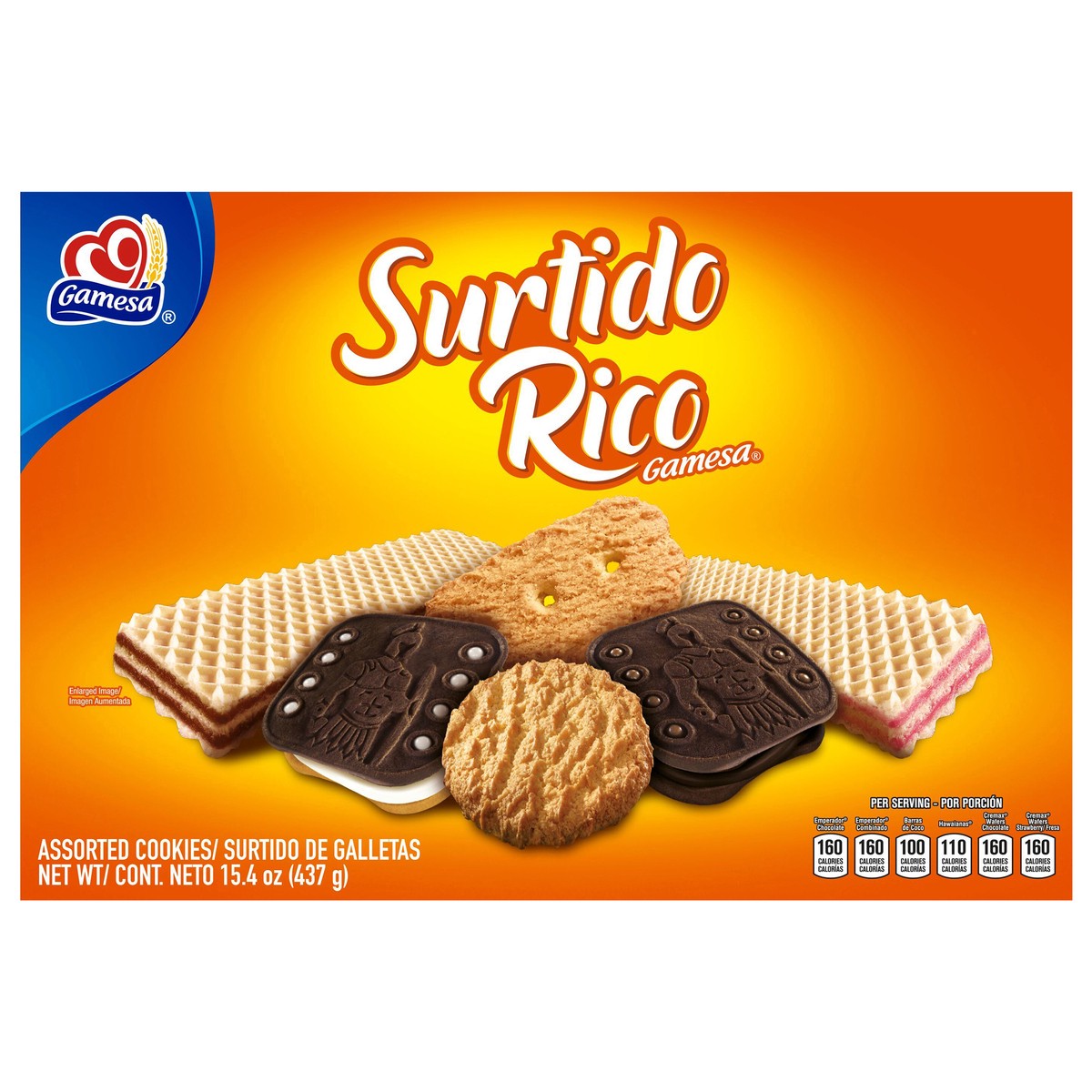 slide 1 of 1, Gamesa Surtido Rico Variety Pack Cookies 15.4 Ounce Paper Box, 15.4 oz