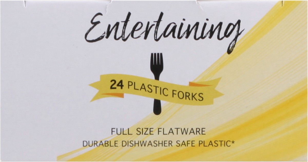 slide 4 of 11, Signature Select Full Size Flatware Plastic Fork 24 ea, 24 ct