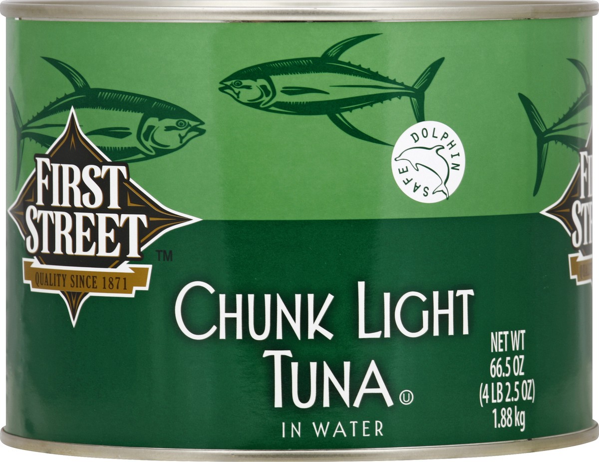 slide 6 of 6, First Street Chunk Light Tuna, 66.5 oz